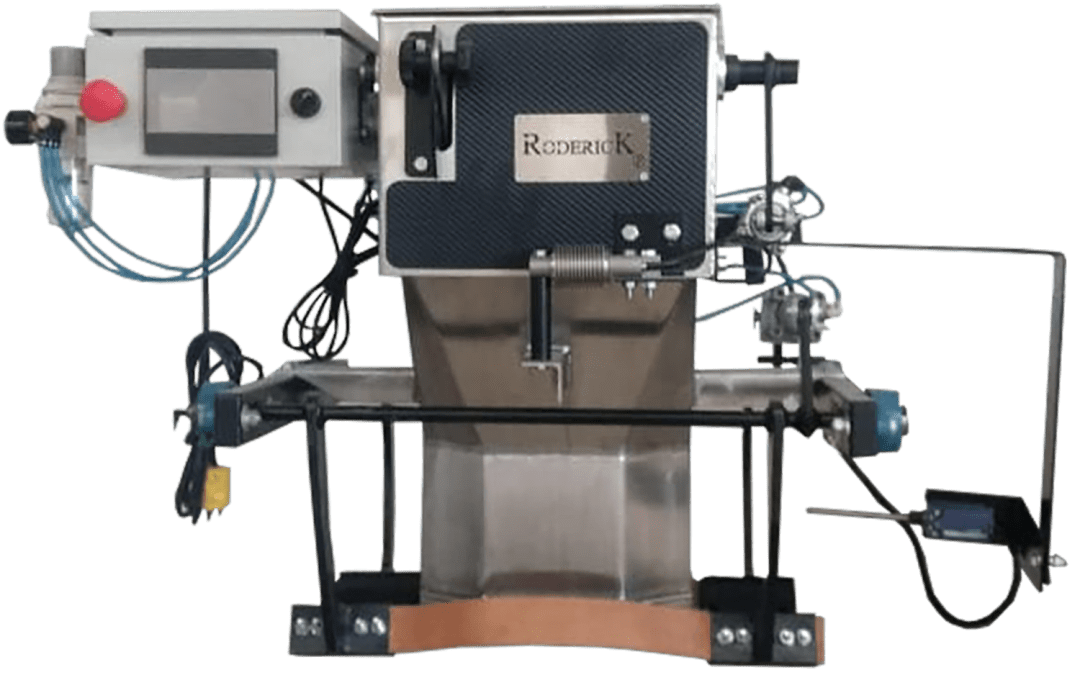 Envasadora de flujo libre con mordazas de polvos